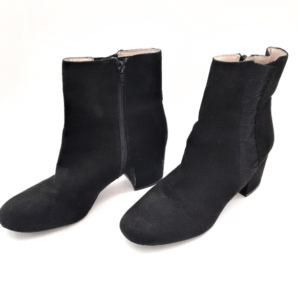 Nine West Suede Criss Cross Q Booties - Picture 4 of 6